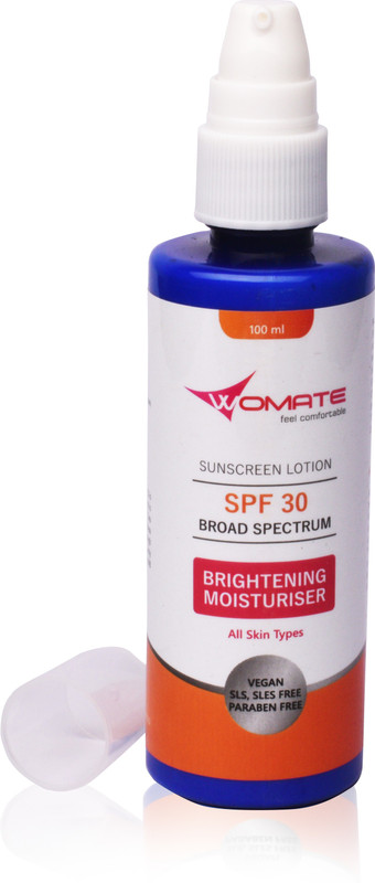 Womate Skin Brightening and whitening moisturizing Sunscreen Lotion - SPF 30 PA++(100 ml)