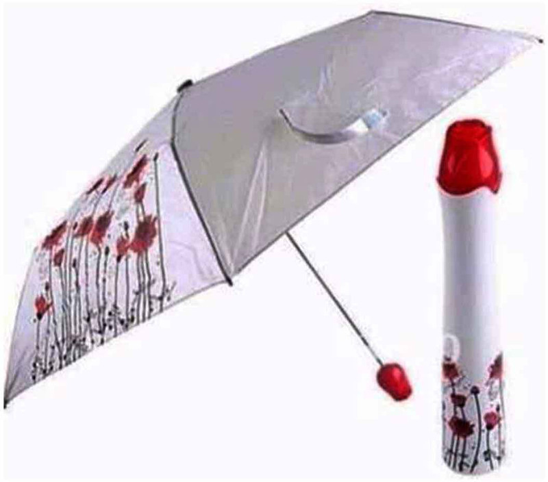 sipshoppe Rose Flower Vase Case Bottle Shape Folding Umbrella (Multiple color+Multiple Images) Umbrella(Silver, Violet, Pink, Blue, Multicolor)