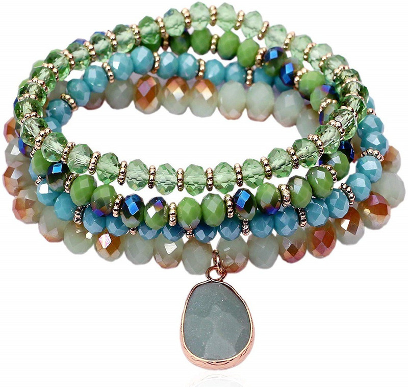 wrist boutique Crystal Bracelet Set(Pack of 4)