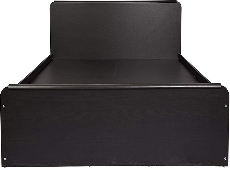 myrah Solid Wood Queen NA Bed(Finish Color -  BLACK)