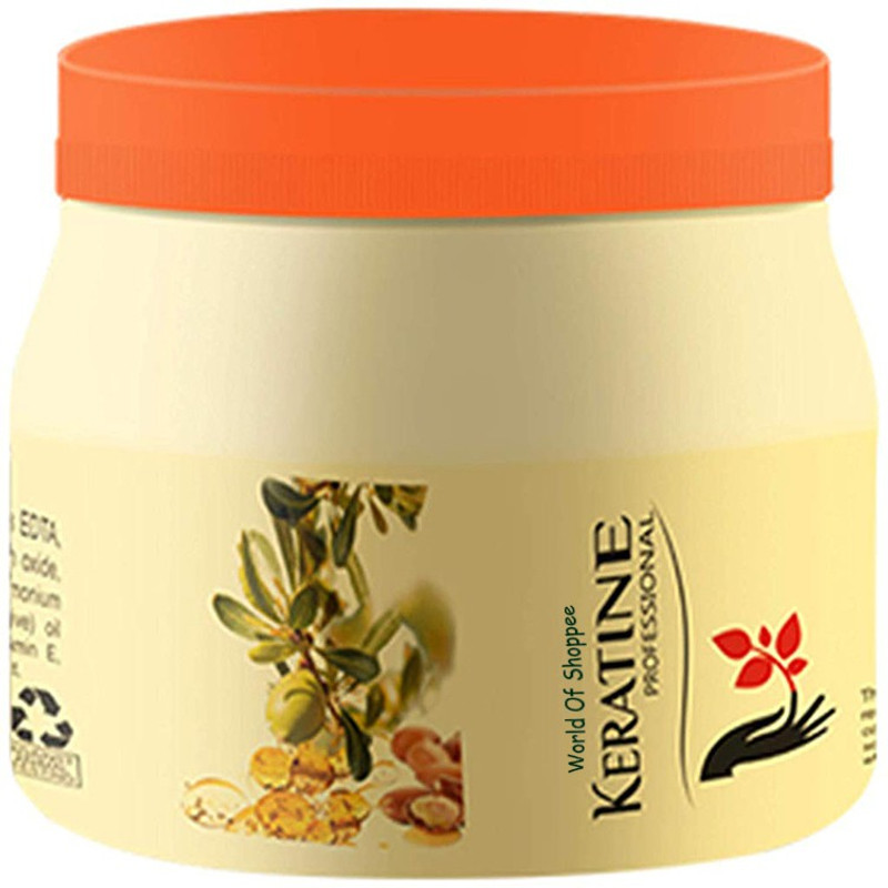 world of shoppee Keratine sulphate free Argan Oil hair mask for damaged and frizzy hairs(500 ml)