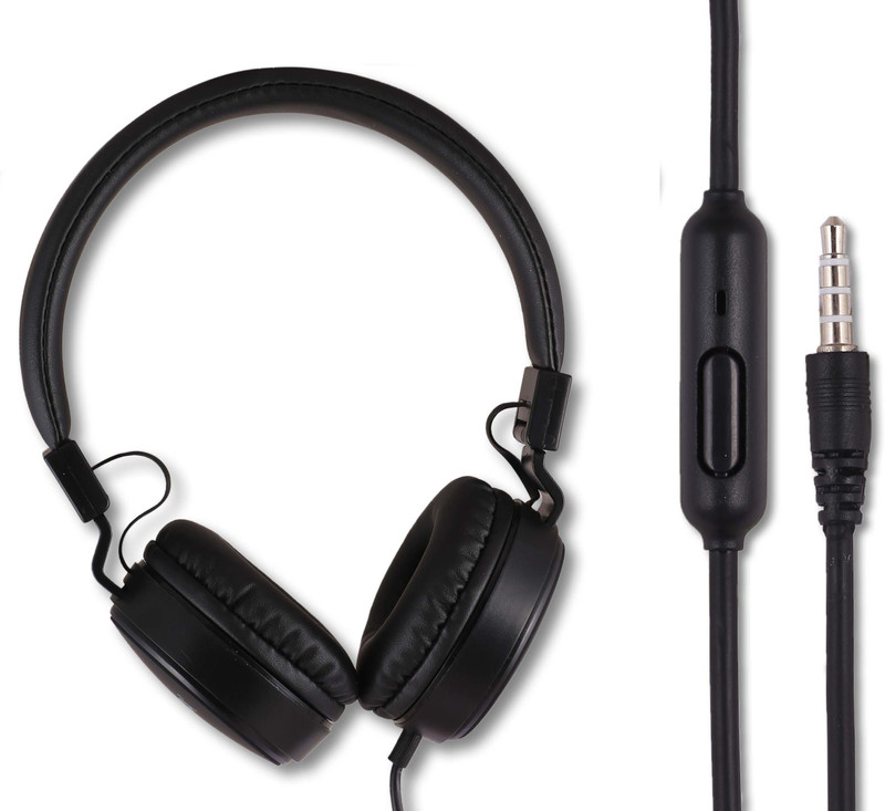 ckoza CK-444 Wired Headset with Mic(Black, White, Over the Ear)
