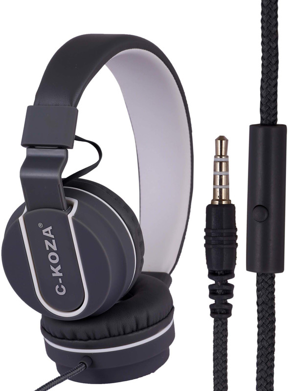 ckoza CK-333 Wired Headset with Mic(White, Black, Purple, Green, Over the Ear)