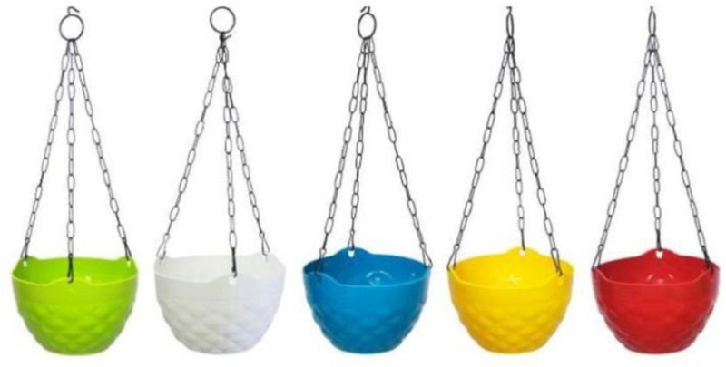 samridhi WALL HANGING POTS Plant Container(Plastic, External Height - 60 cm)