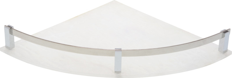 stimulus Corner Shelf Acrylic Wall Shelf(Number of Shelves - 1, White)