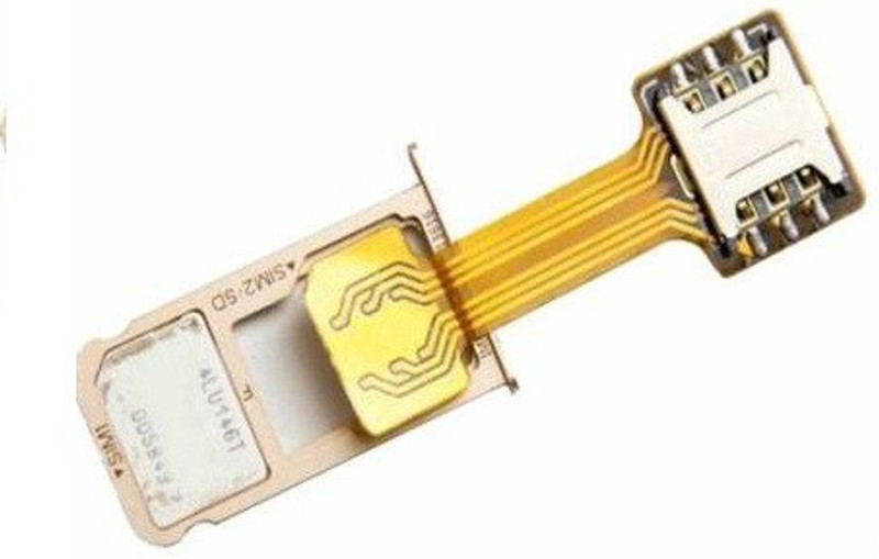 saini Hybrid SIM Slot Adapter Sim Adapter(plastic)