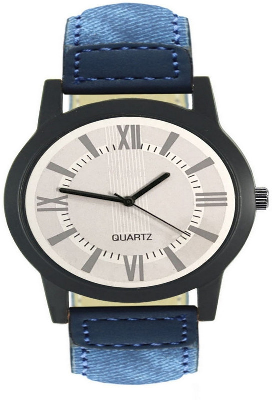 radheex 420-HO plan white dial leather blue strap amazing analog Analog Watch  - For Men