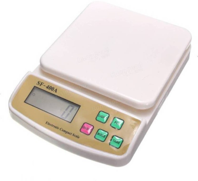 Mezire Electronic Digital SF 400A 10 Kg Best Qualtiy And Highly Durable Kitchen Use Weighing Scale  (White) Weighing Scale(White)