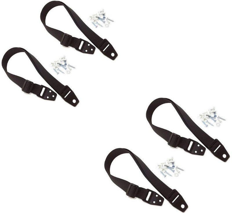 safetywarehouse Anti-fall Furniture Strap, TV Strap, set of 4 straps(Black)