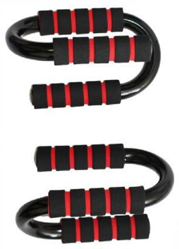 hasya big store Push Up Bar Stand Pair Work Out Stand With Comfort Grip Push-up Bar(Black, Red)