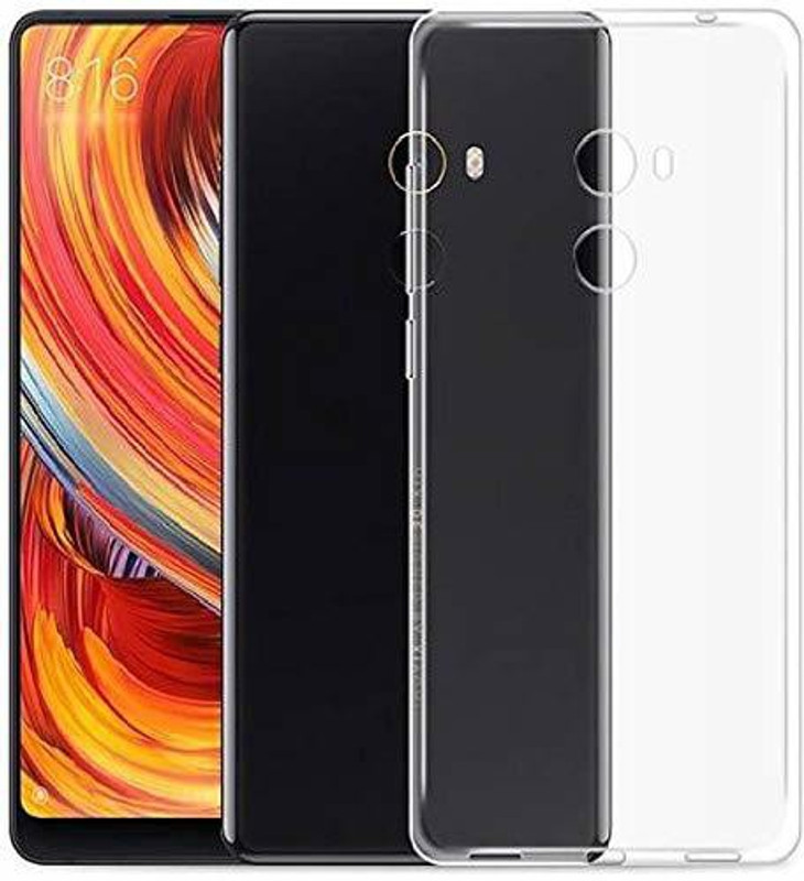 NCA SALER Back Cover for Plain Back Cover for Mi MIX (Transparent,  Rubber)(White, 3D Case, Silicon)
