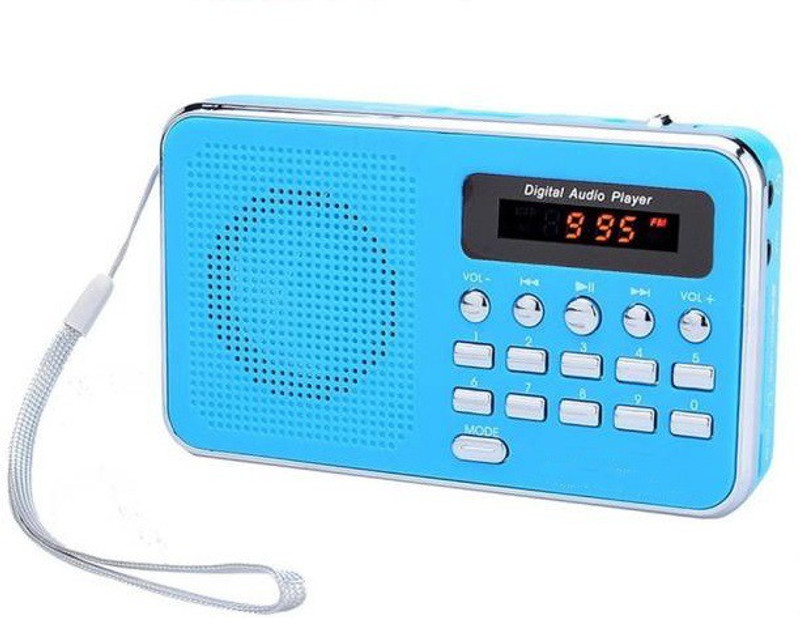 CRETO OD-SM302 Rechargeable Multimedia Speaker Player with LED Display FM Radio(Blue)