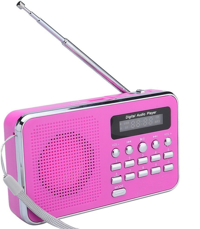 CRETO OD-SM302 Fm Radio/Mp3 Player Supports USB, AUX & SD Card FM Radio(Pink)