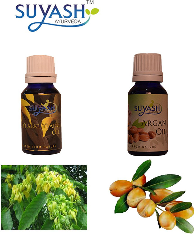 suyash ayurveda Pure, Natural Ylang,Argan Essential Oil for Relaxation, Sleep Hair Oil(15 ml)