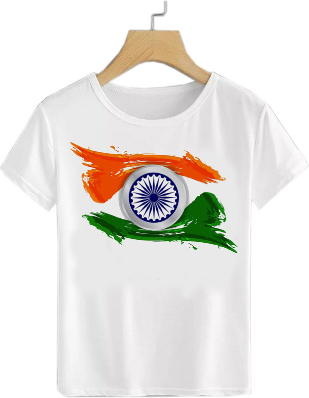 kidoz kingdom Boys & Girls Graphic Print Polycotton T Shirt(White, Pack of 1)