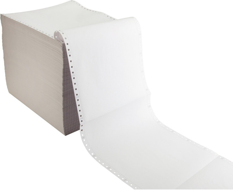 meghraj Dot Matrix Printer Paper Series Unruled (6 inch x 12 inch x 1 Part=4 Inch cut) 70GSM Without Carbon Printer Paper(Set of 1, White)