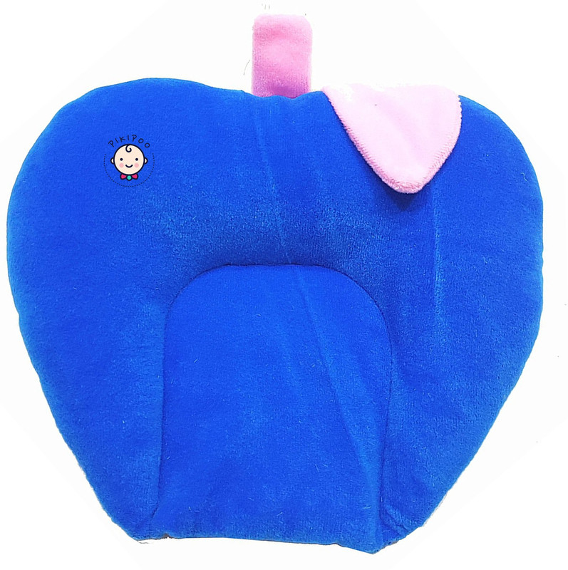 PIKIPOO Mustard Seeds Solid Baby Pillow Pack of 1(Blue)
