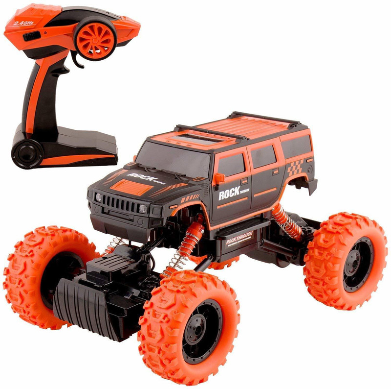 jmv Cross-Country Racing Rock Crawler 4WD Toy Blue Rally Truck RC Car(Orange)