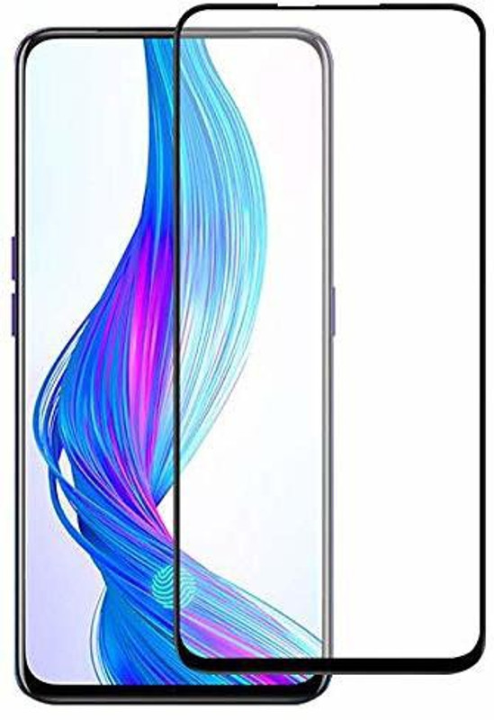 kruthi Edge To Edge Tempered Glass for Realme X(Pack of 2)