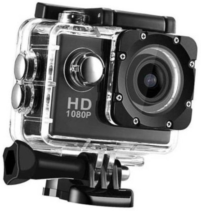 Odile 1080P 1080 Action Camera with Micro SD Card Slot Sports and Action Camera(Black, 16 MP)