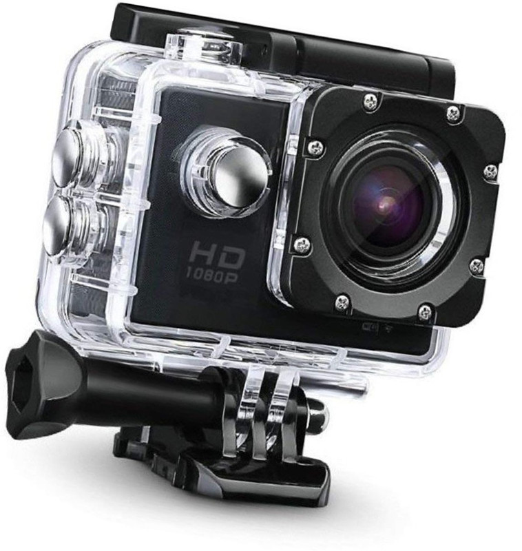 Odile 1080P action camera 1080P 12Mp Car Bike Helmet Cam Sports Sports and Action Camera(Black, 16 MP)