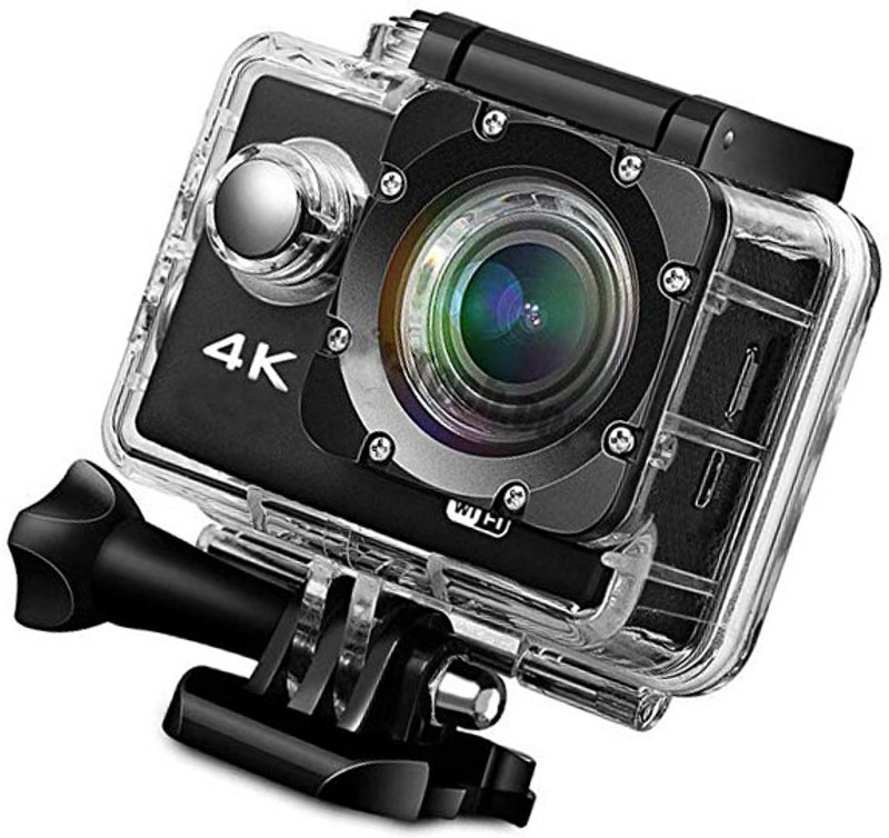 Odile 4k Water Resistant Sports WiFi 16MP Action Camera with 170° Wide Angle, 2 Inch LED Display Sports and Action Camera(Black, 16 MP)