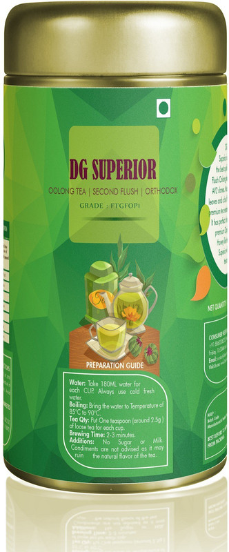 darjeelinggreen DG SUPERIOR Unflavoured Oolong Tea Tin(100 g)
