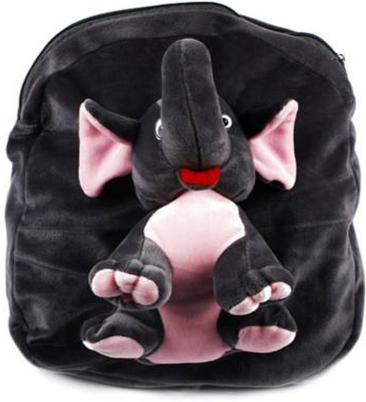 ksar Soft Toys Black Soft Elephant Bag - 40 cm (Multicolor)-1 Plush Bag(Black, 15 inch)