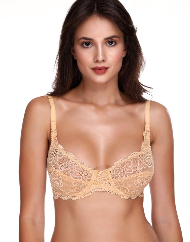 Sona Women'S Lace Non-Padded | Underwired Bra For Women Women T-Shirt Lightly...