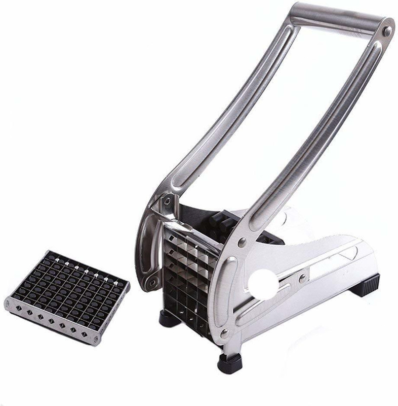 jamunesh Kitchen Multipurpose Potato Chipser Home French Fries-Stainless Steel Vegetable & Fruit Chopper(1 Stainless Steel Potato Chipper with 2 Blades,)