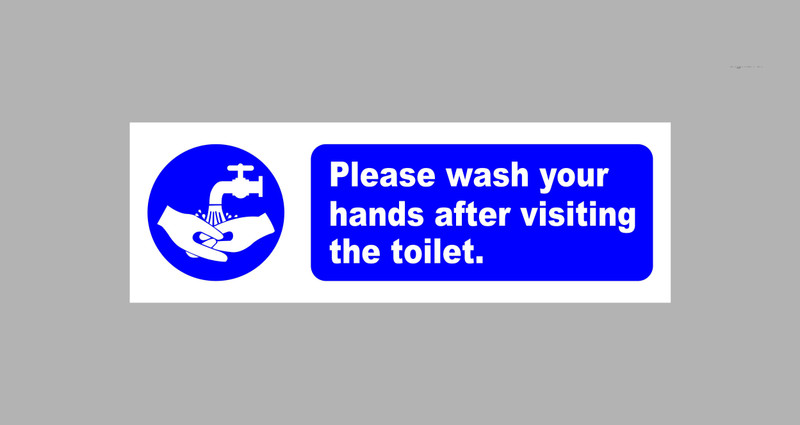 Signever Please Wash Your Hands After Visiting Toilet Sign Board ...