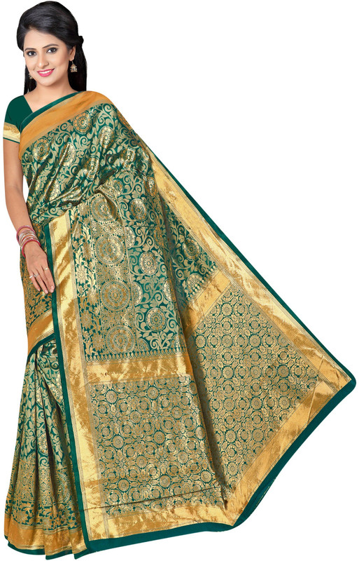 enchantress Woven Banarasi Art Silk Saree(Blue)