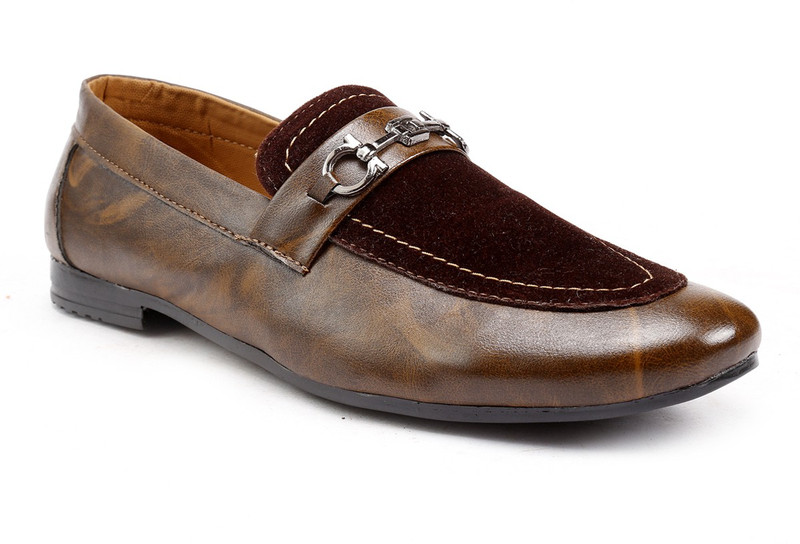 speczo Formal Pu Leather Loafer & Mocassins Shoes Loafers For Men(Brown)