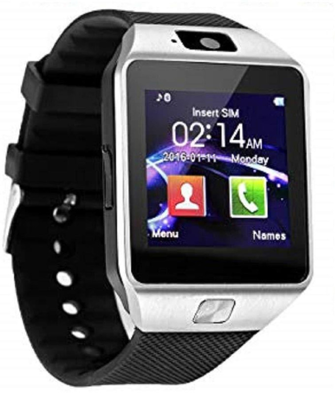 jm accessories Smart Watch with Call Function Black Smartwatch(Black, Silver Strap Free)