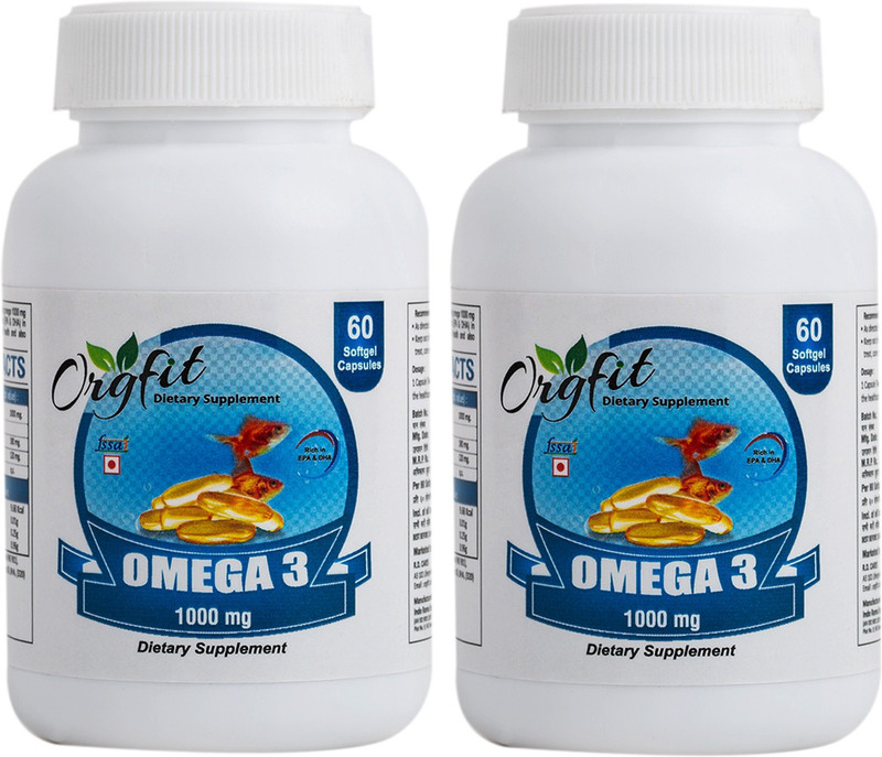 orgfit Omega 3 Fish Oil Pack of 2(120 No)