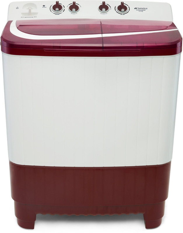Sansui 8.5 kg Pro Clean Semi Automatic Top Load White, Maroon(SISA85GMAW) Sansui 8.5 kg Pro Clean Semi Automatic Top Load White, Maroon(SISA85GMAW)