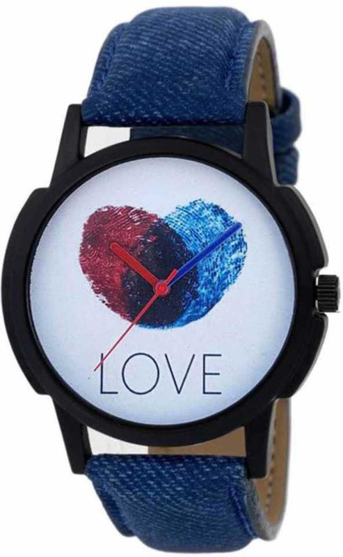 watchsales Love Print Dial Fancy Strap Analog Watch  - For Men