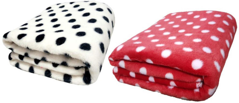 BRANDONN Polka Single Baby Sleep Sack for  AC Room(Woollen Blend, RED / WHITE)