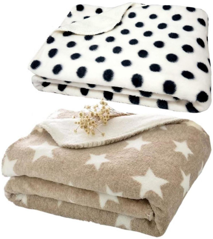 BRANDONN Polka Single Baby Sleep Sack for AC Room(Woollen Blend, BEIGE / WHITE)