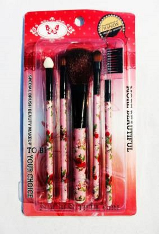 MISS & MAM Mini 5Pcs Soft Makeup Brush Set (Pack of 5)(Pack of 5)