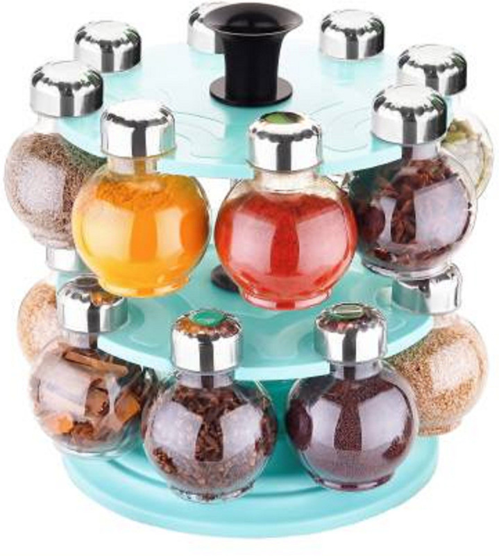 crezza 360° Spice Box Spice Storage Spice Jar Masala Rack 1 Piece Spice Set(Plastic)