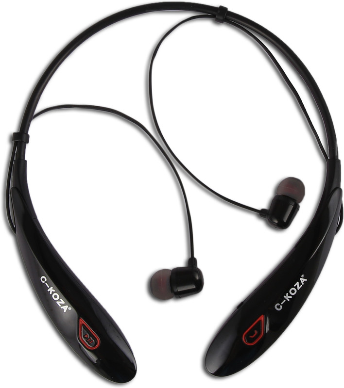 ckoza BT-999 Bluetooth Headset with Mic(Black, In the Ear)