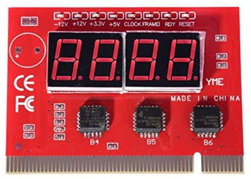 Stookin pci 4-Digit PC Motherboard Diagnostic Card With User Manual Motherboard(Multicolor)