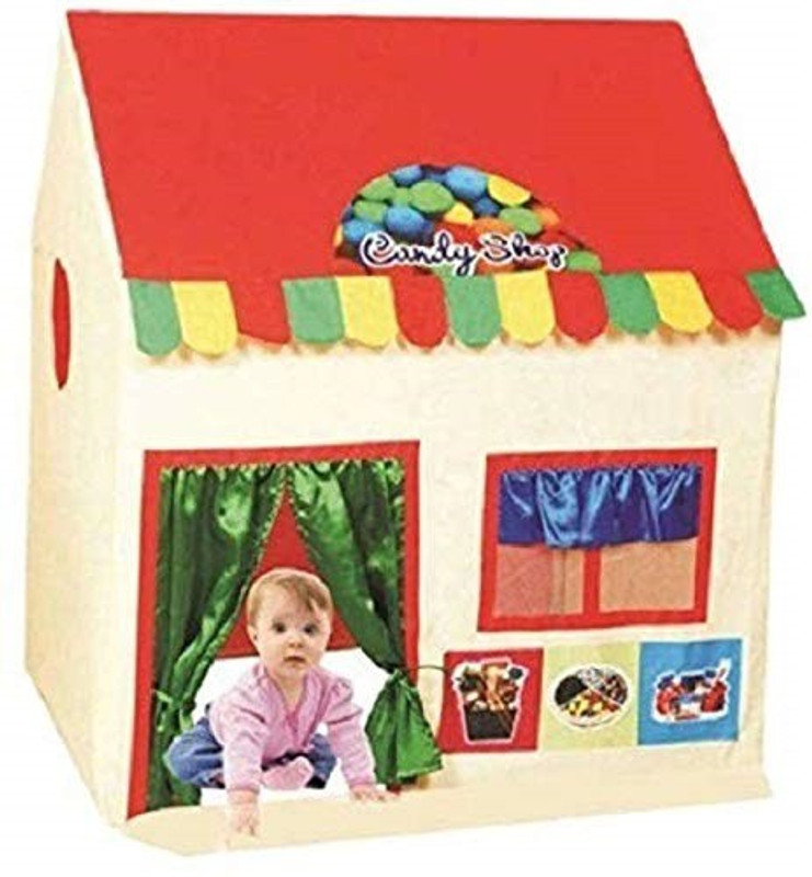 jmv Candy Shop outdoor and indoor Tent house for Kids(Multicolor)