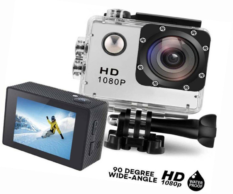 Maupin Action Camera HD Waterproof Sport Camera 12MP 170 Degree Wide Angle Sports and Action Camera(Black, 12 MP)