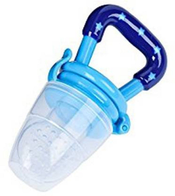 croox Fruit Shape Silicone Teether with Fruit Pacifier for Baby Teether and Feeder(Blue)