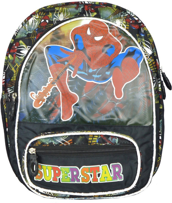 papaonboard 3D print Spider Man Marvel School Bag School Bag(Black, 23 L)