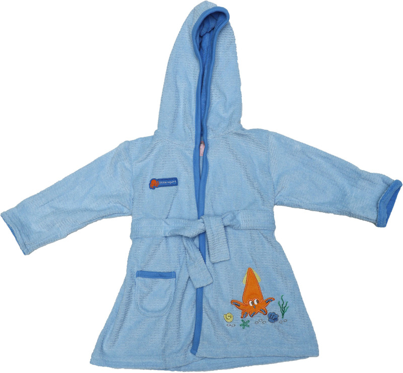 lillypupp Blue Small Bath Robe(1 bathrobe, For: Baby Boys & Baby Girls, Blue)