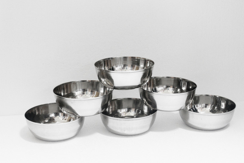 aveon aveon steel bowl Steel Bowl Set(Steel, Pack of 6)