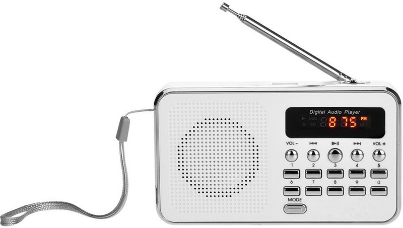 CRETO OD-SM302 Portable Rechargeable Digital Music Player FM Radio(White)